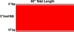 12″ x 60″ w/ 1/4″ Racing Stripe Vinyl Decal for Cars, Trucks, Autos, RV’s etc.
