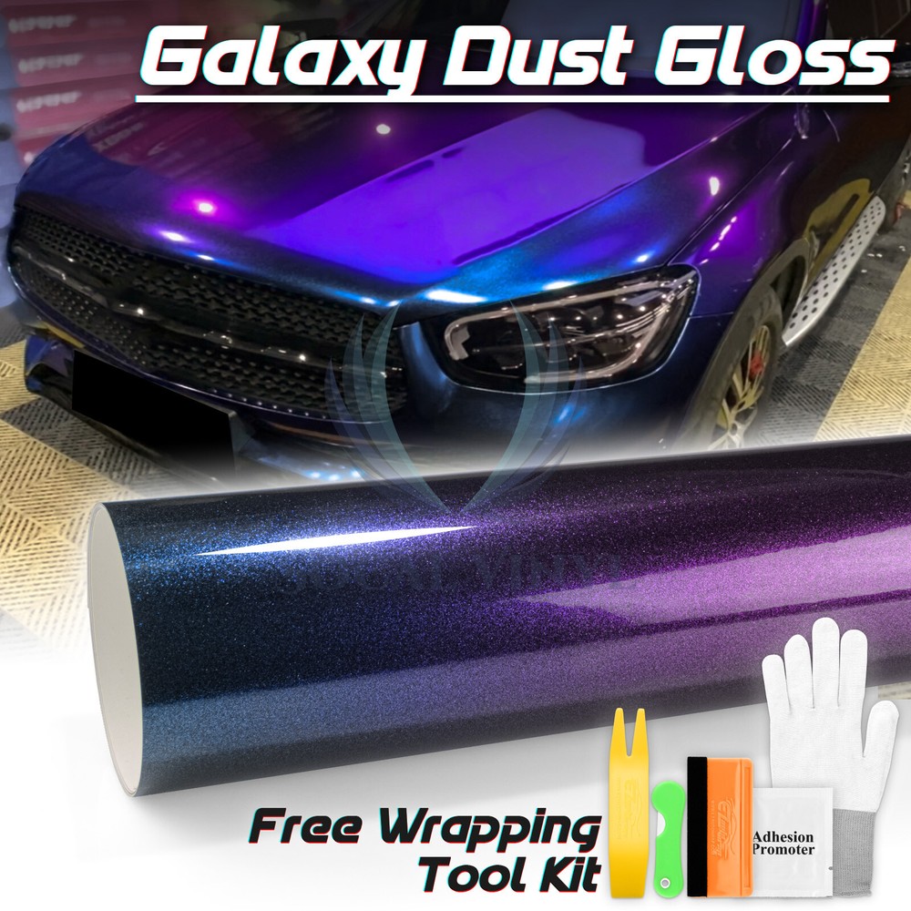 Galaxy Dust Gloss Purple Blue Metallic Car Sticker Decal Vinyl Wrap Sheet Film