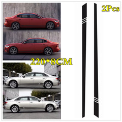 Stickers Stripes Graphics Car Body Side Door Skirt Decals Waterproof 220*8CM