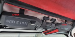 Sun Visor Warning Label Blackout for Jeep Wrangler JK 2011- 2017 – Since 1941