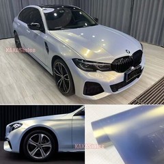 Flexible Grey Metal Chameleon Satin Vinyl Wrap Pearl Car Hood Motor Sticker US