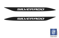 Chevy Silverado Matte Black Silverado Hood Decals 2019-2025 Set of 2 GM Licensed
