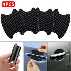 4PCS Carbon Fiber Car Door Handle Scratch-Resistant Protective Film Stickers