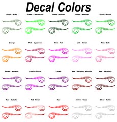 Custom Pinstripe Decal/Scroll Pair -Many Colors To Choose From- Free US Shipping