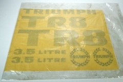 TRIUMPH TR8, Vehicle Decal Set – OEM type “strobed” style, ’79-’81, SMALL ERROR!
