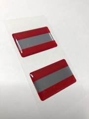 2 pcs x AUSTRIA flag stickers (50×30 mm ) decal 3D resin Silicone gel sticker
