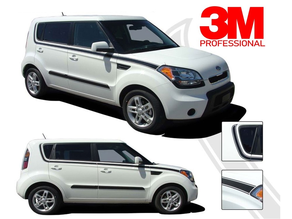 Stripe Decal Fits 2010 – 2013 KIA SOUL MATE 3M Graphics Stripes 3M Vinyl Sticker