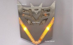 Solar LED 3D Flash Light Transformers AUTOBOTS DECEPTICONS Motor Car Body Emblem