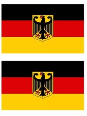 x2 – 5” German Flag Coat of Arms Eagle Sticker Decal Vinyl Germany ModelV01