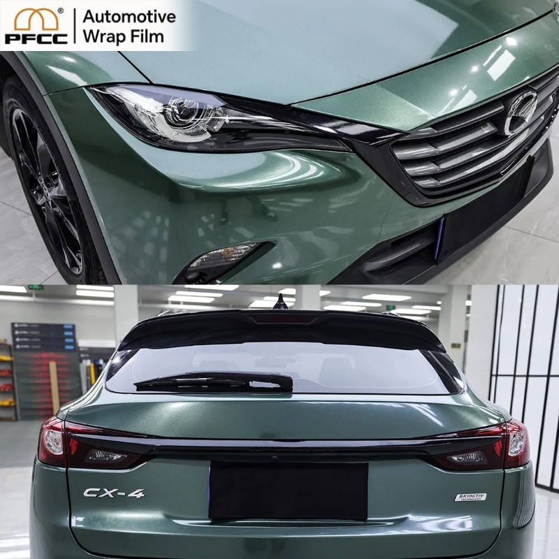 5ft x 50ft PET Car Wrap Vinyl Fir Green Air Release Bubble Free Full Roll Film