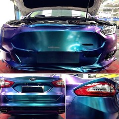 Chameleon Car Pearl Gloss Metal Glitter Chrome Vinyl Wrap Sticker Purple Blue US