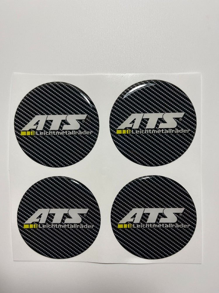 ATS Wheel Cap Stickers Set – 4pcs 3D Domed Resin Center Cap Emblem Decals