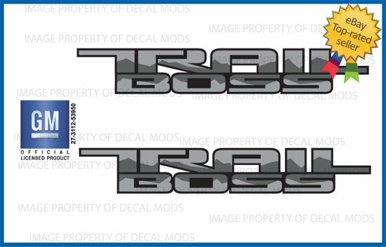 19 – 24 Chevy Silverado TRAIL BOSS decals stickers graphic gray black FG6A7