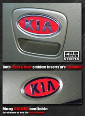 For KIA SOUL 2008-2016 Front & Rear Emblem Accent Overlay Decals (Choose Color)