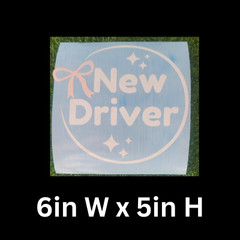 Student Driver New Driver sticker Car Vinyl Decal New Driver gift Coquette decal
