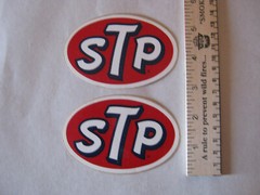(2) NOS STP Decals/Stickers