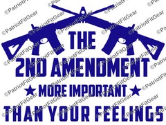 2nd Amendment,More Important Than your feeling,12×9,Gun Rights,Molon Labe,Decal