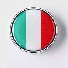 Italian Flag Circular Metal Emblem Badge Italy IT Sticker Free Shipping!