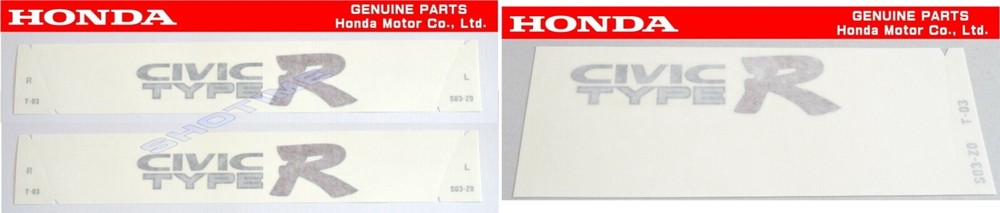 HONDA EK9 CIVIC TYPE-R “WHITE” Side & Rear Tail Gate Decal Sticker OEM JDM CTR