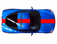 12″ Single Center Racing Stripes Vinyl Decals Graphics (Fits Chevy CORVETTE)