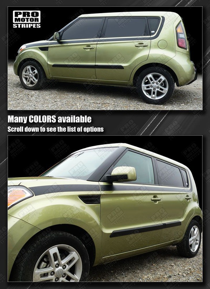 For KIA SOUL Side Upper Accent Sport Stripes Decal 2014 2015 2016 2017 2018 2019