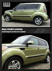 For KIA SOUL Side Upper Accent Sport Stripes Decal 2014 2015 2016 2017 2018 2019