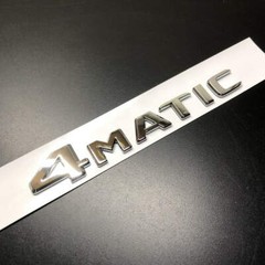4Matic Matte Black Car Rear Trunk Lid Sticker Emblem For Mercedes-Benz 2017-2023