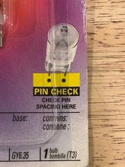 GE 97670 Halogen Replacement Bulb Low Voltage – 50 Watt – 12 Volts GY6.35 Bi-Pin