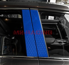 PET Honeycomb Carbon Fiber Satin Royal Blue Hex Vehicle Vinyl Wrap Decal Sheet
