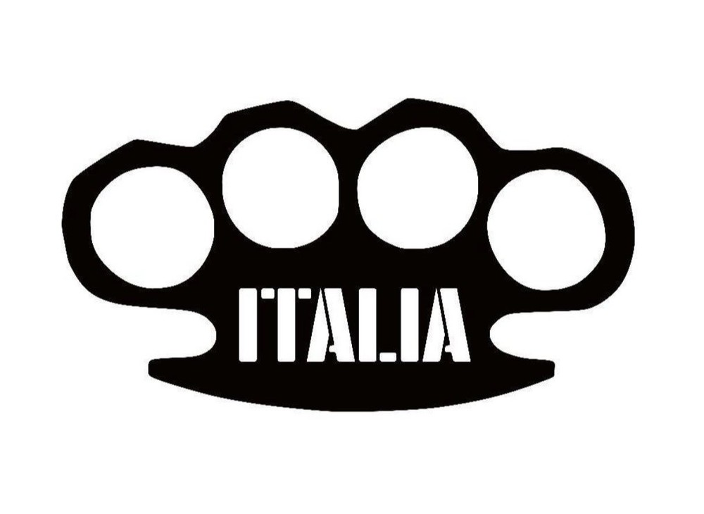 Italian Brass Knuckles VINYL DECAL CAR STICKER 5.5″