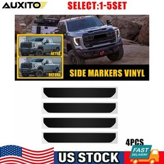 Smoked Vinyl Side Marker Covers For 2024 25 GMC Sierra HD 2500 3500 Precut 4-20X