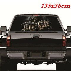135x36cm Rear Window Sticker Grim Reaper Skull Graphics Decal For Car SUV Truck