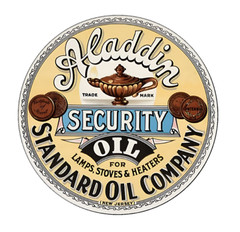 FITS VINTAGE ALADDIN SECURITY GASOLINE Motor OIL PETROLEUM PUMP STICKER DECAL