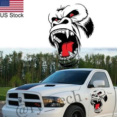 Universal 1x Horror Ape Beast Totem Graphic Sticker Side Body Hood Fender Decal