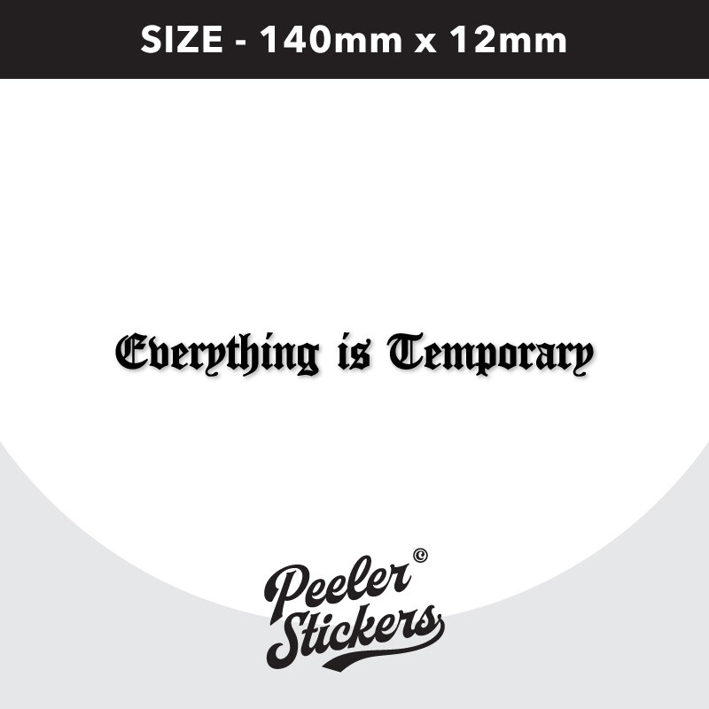 Everything is Temporary Decal Sticker, Motivation Quote Buddha Sticker CD0174