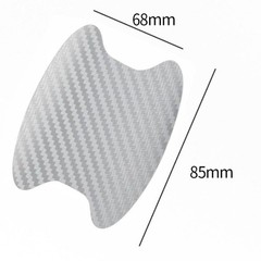 4PCS Silver Car Door Handle Scratch-Resistant Protective Film Stickers