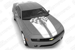 Chevrolet Camaro Checkered Flag Racing Stripes Set Decals 2014 2015 Pro Motor