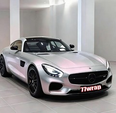 50FT x 5FT PET Silver Pink Magic Glossy Metallic Pearl Car Vinyl Wrap Sticker US