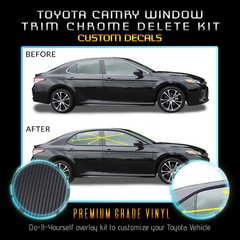 For 2018-2020 Toyota Camry Window Trim Chrome Delete Kit – Matte Carbon Fiber