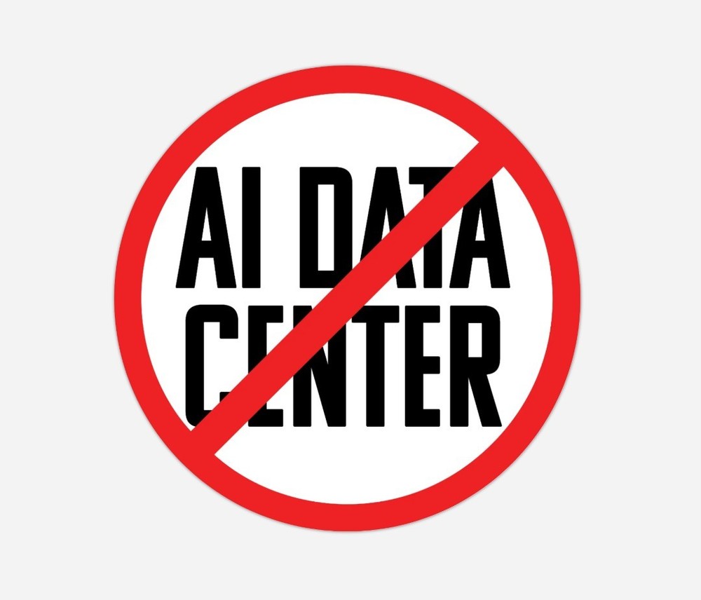 10-Pack NO AI DATA CENTER Stickers – 1.5″x1.5″ Bumper Decals – Water-Resistant