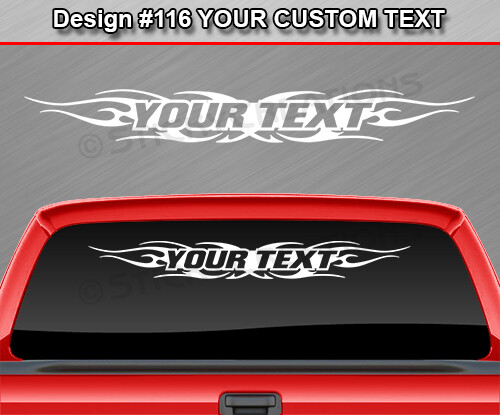 Design #116 Customized Decal Sticker Vinyl Graphic Windshield Window Tribal Car
