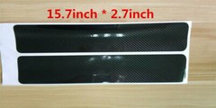 4pcs Carbon Fiber Car Door Plate Sill Scuff Cover Anti Scratch Sticker Protector