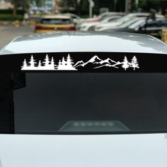 Car Front Windshield Sunshade Decal Tree Mountain Graphics Sticker PVC Decor