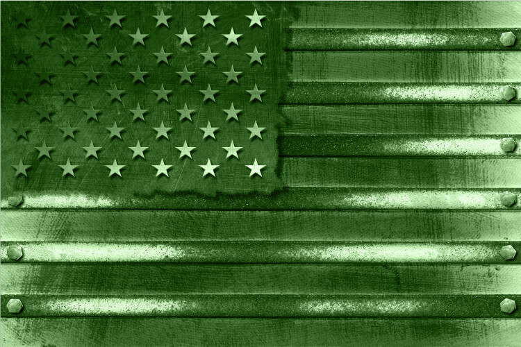 Green Rustic American Flag 24×36 Car Wrap Graphic Decal Vinyl Bike Motorcycle US