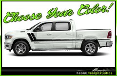 Vinyl Hockey Stripes FITS 2010 2018 2019 2020 Dodge Ram 1500 2500 3500 Mopar