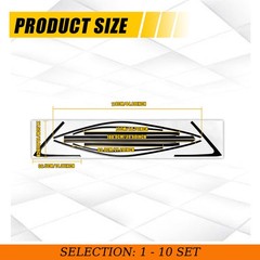 1-10Set For Lexus IS Sedan 14-20 GLOSSY Black Window Overlay Sticker Left Right