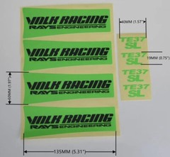 Full Set 8pcs Volk Racing TE37 SL Rays Engineering Wheel Rim Decal Sticker Kit
