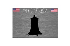 Batman Cape Sticker Decal -Matte Black Halloween Craft 6″x5″