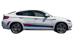 Tricolor Car Side Stripe Graphic Decal For BMW X5 X6 M Performance Vinyl Sticker