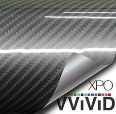 VVivid Xpo Gloss Gray Tech Art Carbon Vinyl Wrap Film | V243